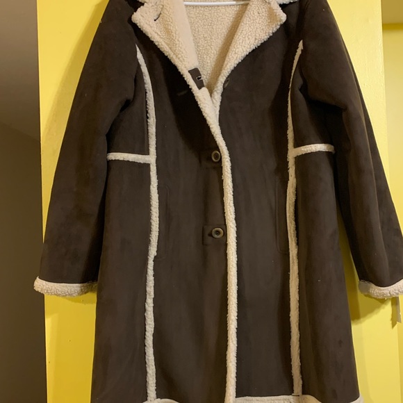 L.L. Bean Jackets & Blazers - LL Bean Faux Sherpa soft faux suede LL bean coat